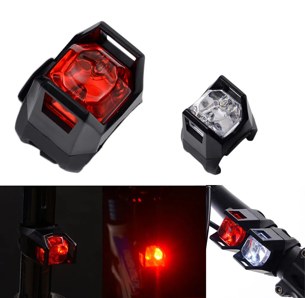 Excellent 1PC Black Bike Bicycle Cycling Flashing Head Front Wheel LED Flash Light Lamp Bicycle warning light Dropshipping Z0513 hot sell 0