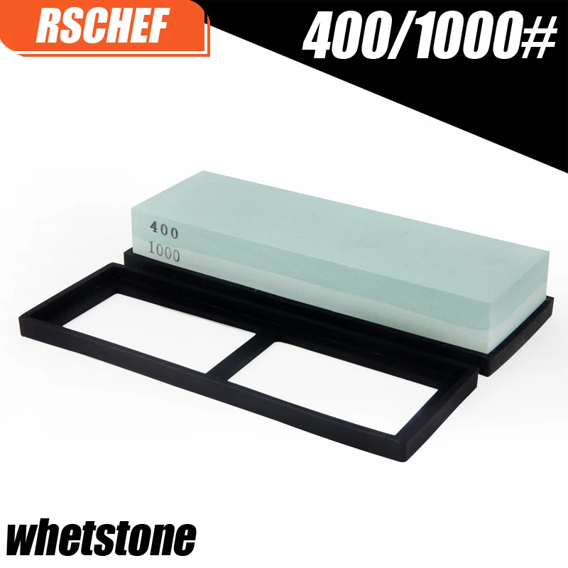

RSCHEF 400/1000 grit whetstone grinding japanese knife sharpener sharpening stone oil honing knife stones water corundum