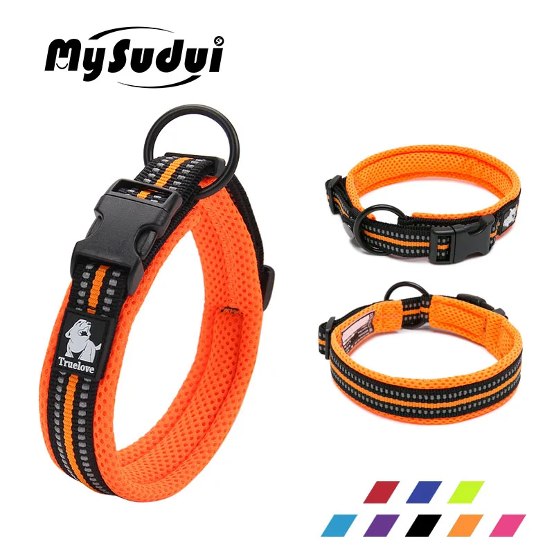 

MySudui Truelove Pet Nylon Dog Collar Dog For Small Big Dog Reflective Christmas Necklace Puppy Golden Retriever Rottweiler