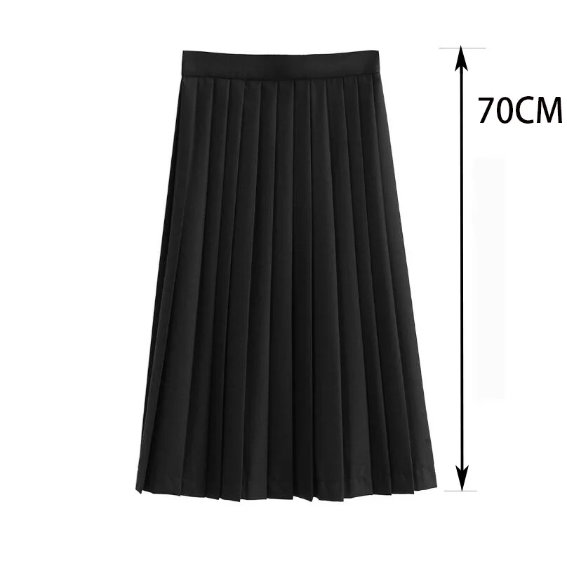 TR японская JK школьная форма для девочек Сакура старшая школа для женщин s Yankee девушка Униформа длинная юбка JK006 - Цвет: black 70 CM