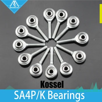 

NEW 12pcs Kossel Mini Rostock Robot Delta 3D Printer Rod Ends Self-lubricating Rod Ends SA4P/K Bearings Spherical Plain Bearings