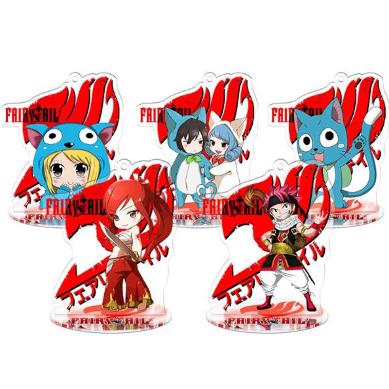

1 Pc Kawaii Anime Fairy Tail Acrylic Stand Action Figure Toy Model Toys Plate Holder Ornament Keychain Keyring Kids Gift