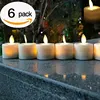 Paquete de 6 velas LED blancas cálidas, sin llama, velas con pilas operadas, batería para el hogar ► Foto 1/6