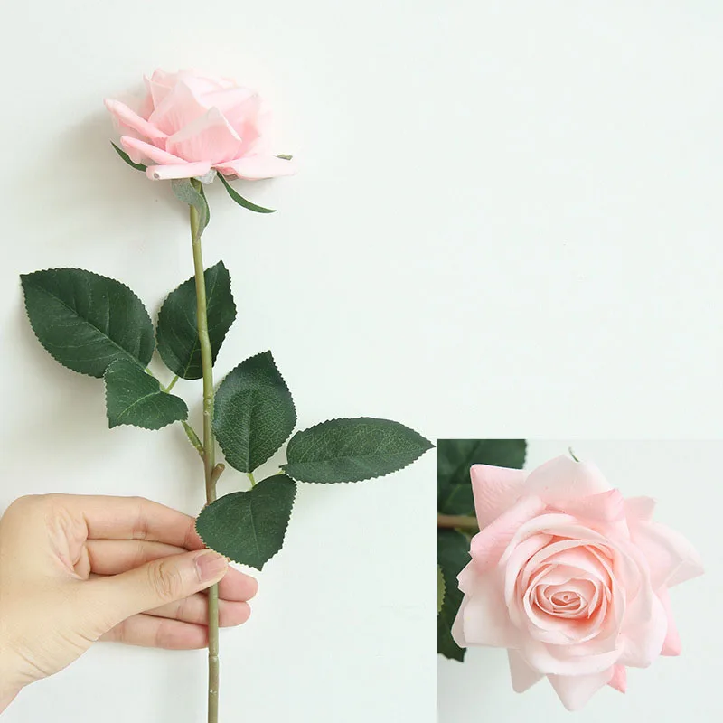 Real touch roses artificial flower wedding home decoration  (3)