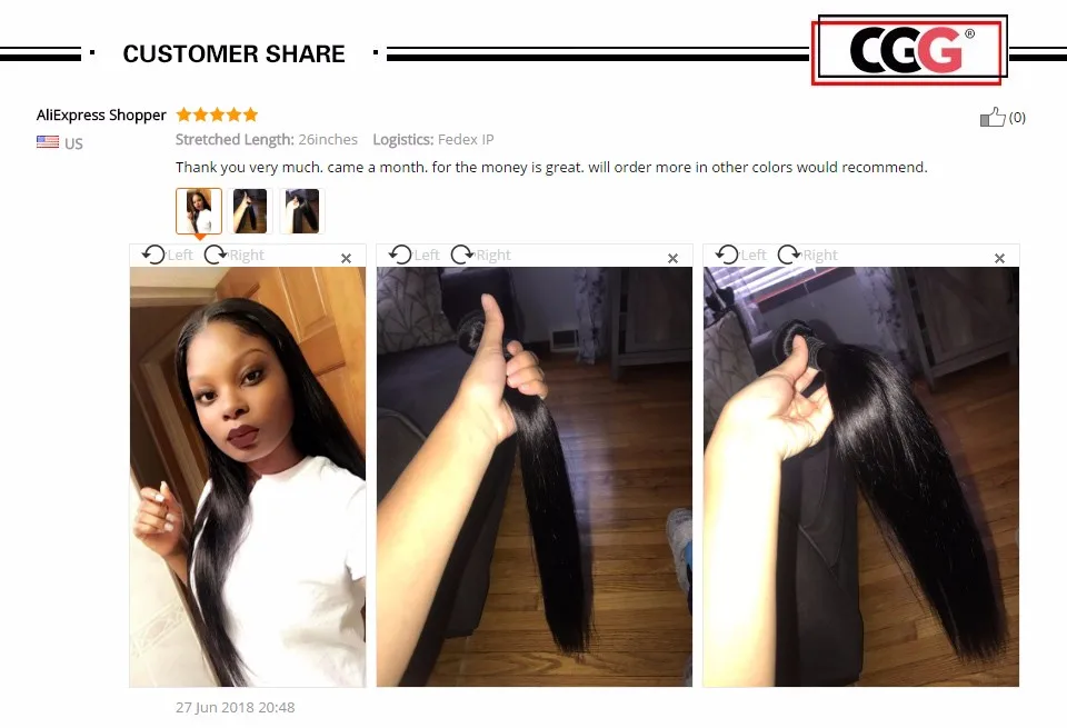 CGG 4*4 Lace Frontal Human Hair Wigs Brazilian Non-Remy Hair Straight Human Hair For Black Women Natural Color Medium Brown -