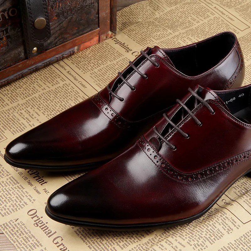 Большой размер EUR45 коричневые/черного/коричневого цвета; Мужские модельные туфли; натуральная кожа туфли-оксфорды обувь в деловом стиле мужские свадебные туфли