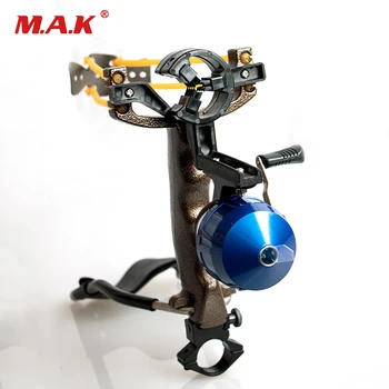 

Powerful Fish Slingshot with the Fishing Reel/Arrow Brush Rest/Flashlight Rack/Screws in Set for Archery Hunting Shooting