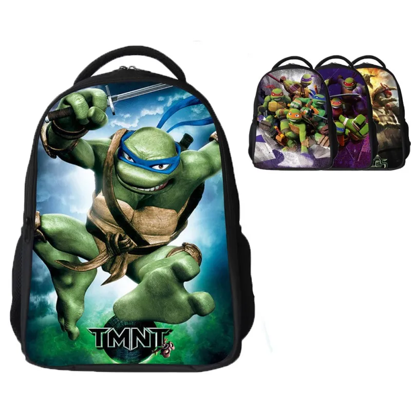 

Hot Teenage Mutant Ninja Turtles School Bags/Boys Cartoon Print Shoulder Bags/Children TMNT Lightening Travel Backpacks Mochila