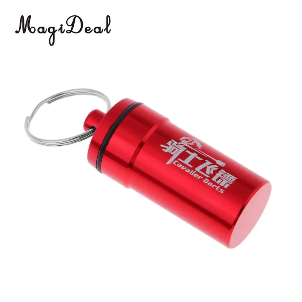 Dart Soft Tips Points Flights Protector Storage Box Portable Dart Accessories Waster O-Ring Supplies Carrying Holder w/ Key Ring