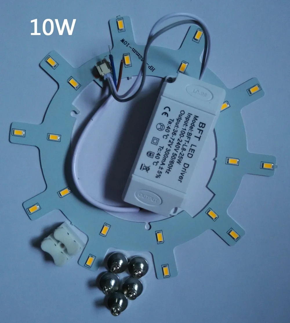 

HOT! Free shipping LED PANEL Circle Light AC85-265V SMD5730 10w LED Round Ceiling board the circular lamp +power supply+Magnetic