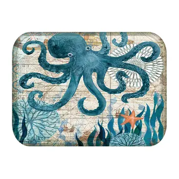 

Mat in Hallway Marine Pattern Doormats Sea Turtle Octopus Home Decorative Living Room Rug Anti-Slip Kitchen Carpet 48226-1