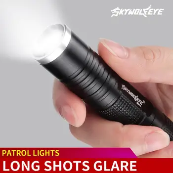 

Bright Light Waterproof Zoomable Mini LED Flashlight Aluminium Electric Torch Light 3 switch Modes for Bicycle Light
