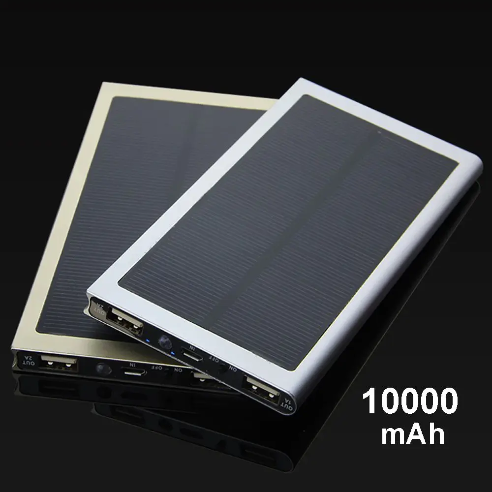 imágenes para Dual USB Portable10000mAh Backup Banco de la Energía Del Cargador de Batería Solar Para El Teléfono Móvil imágenes para Dual USB Portable10000mAh Backup Banco de la Energía Del Cargador de Batería Solar Para El Teléfono Móvil