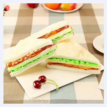 

Fake Western Style Fast Food Model Simulation Sandwich roasted butter toast Sample Display Kitchen toys