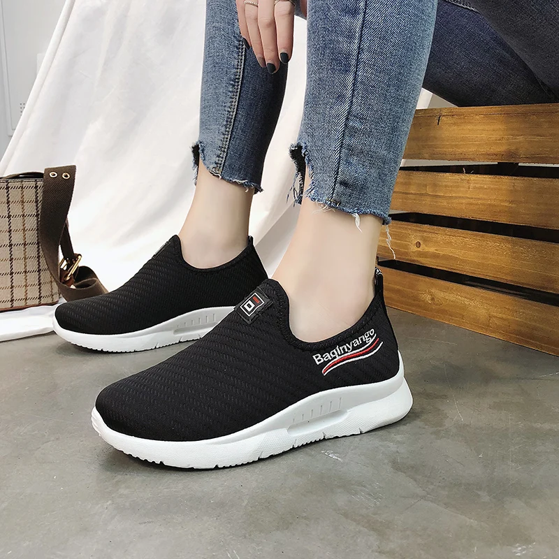 Aliexpress.com : Buy New Breathable Mesh Fabric Sneakers Women Slip on ...