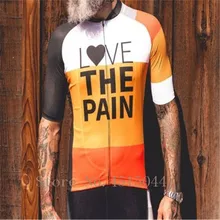 США Любовь боль велосипед Джерси Летние Шорты рукавом спортивные колготки roupa ciclismo для мужчин's рубашка для езды на велосипеде Триатлон команды костюмы