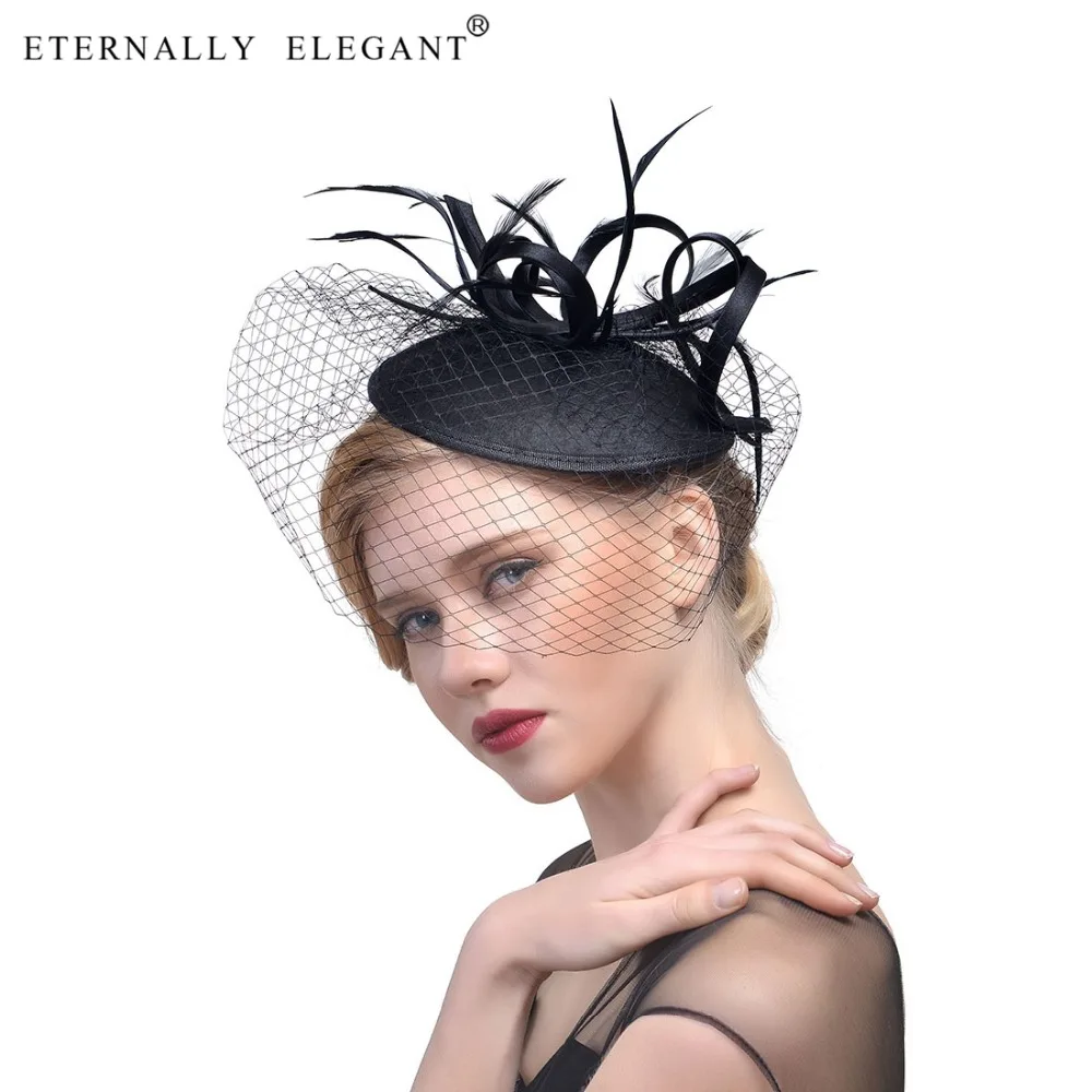 Fashion Fascinator Feather Wedding Cocktail Bridal Headwear Bridal Hair Accessories For Wedding Party Hats EL678