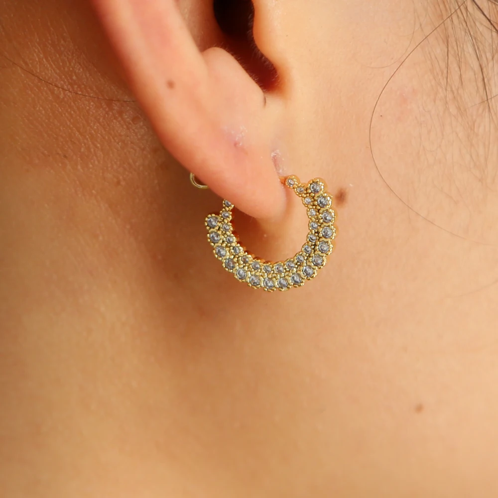 brass earring stud Y (4)