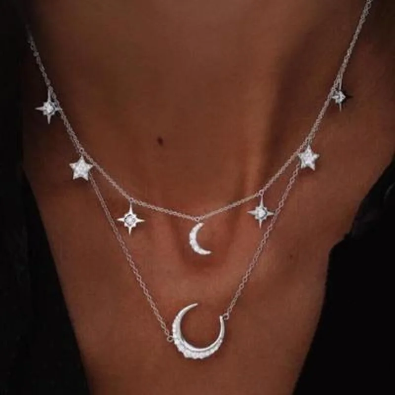 Three Layers of Shell Pendant Necklace 