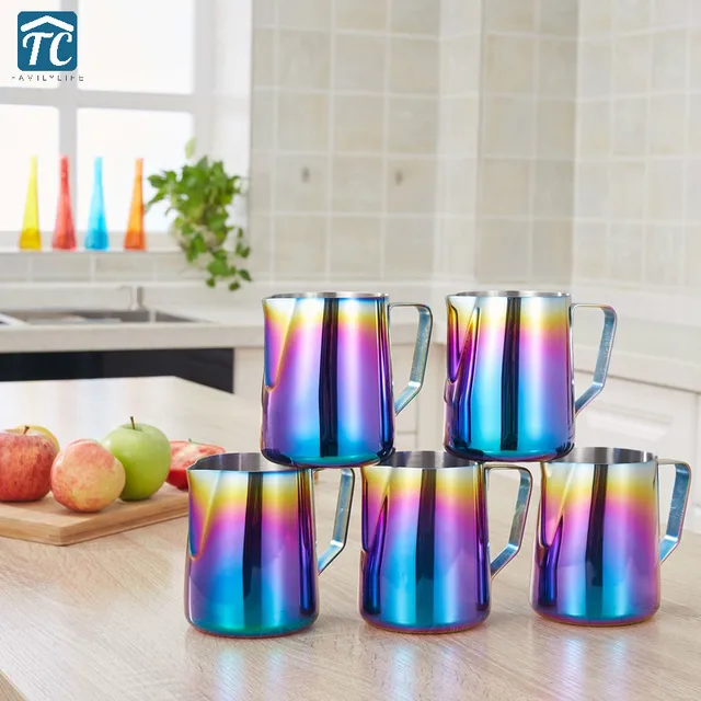 Special Price 350ml Coffee Pull Cup Stainless Steel Flower Pot Milk Mouth Mold Frothing Jug Embossing Latte Tools Garland Teflon Non-sticking Special Price 350ml Coffee Pull Cup Stainless Steel Flower Pot Milk Mouth Mold Frothing Jug Embossing Latte Tools Garland Teflon Non-sticking