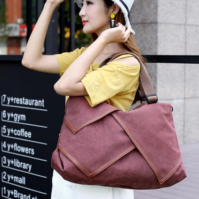 JHD-многофункциональная Лоскутная Холщовая Сумка большой емкости дамская сумка на плечо простой стиль дорожная сумка