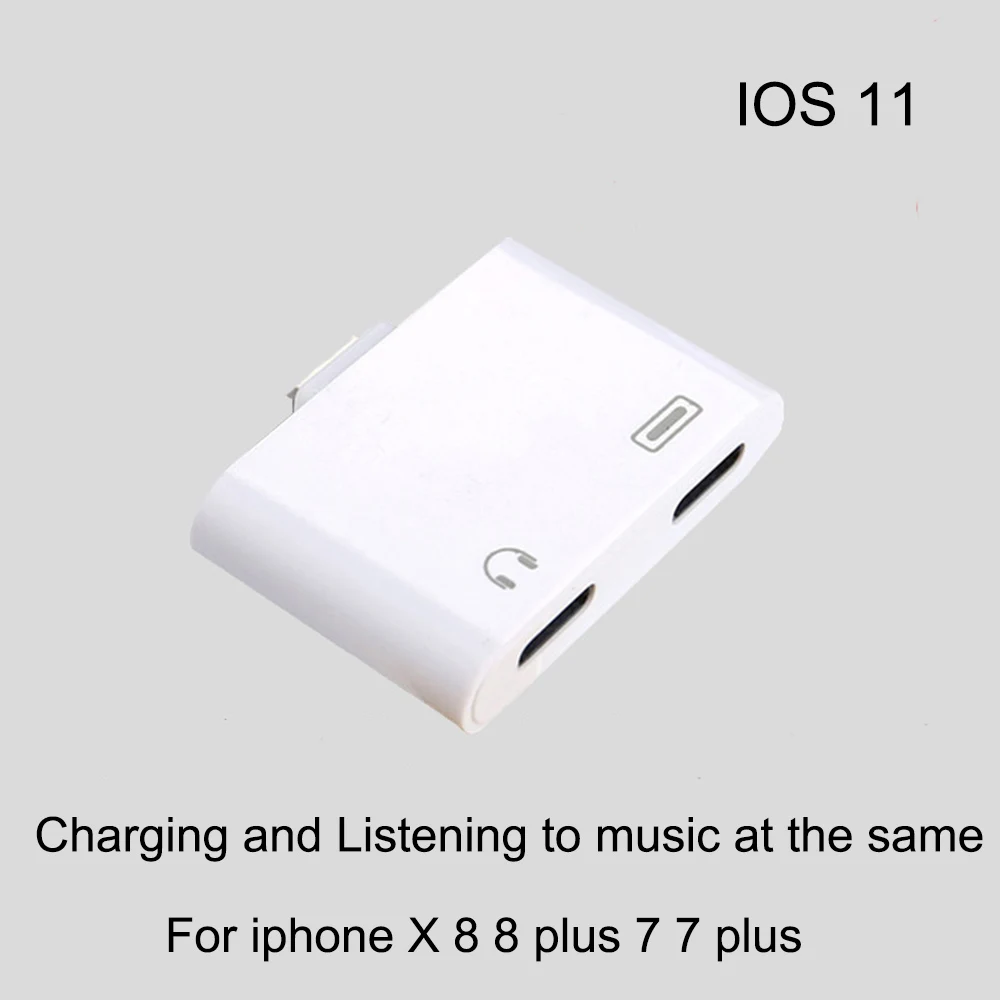 Beste Audio Koptelefoon Adapter Kabel Voor iphone 7 7 plus Opladen En naar Muziek luisteren Converte Splitter Voor iphone X 8 plus IOS 11.4