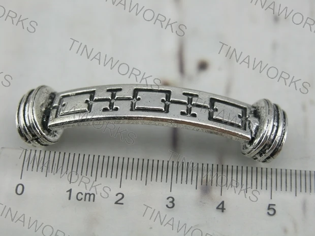 

FREE SHIPPING 20pcs Antique Silver Bracelet Connector/Center Spacer for Licorice Leather 7mmx11mm--PAT111