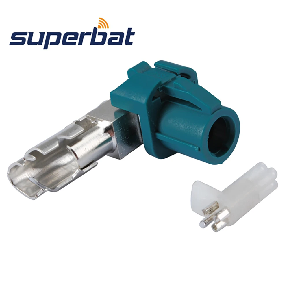 

Superbat 10pcs Fakra Z HSD Connector Crimp Plug Male Right Angle for Dacar 535 4 pole for Wireless and GPS Applications