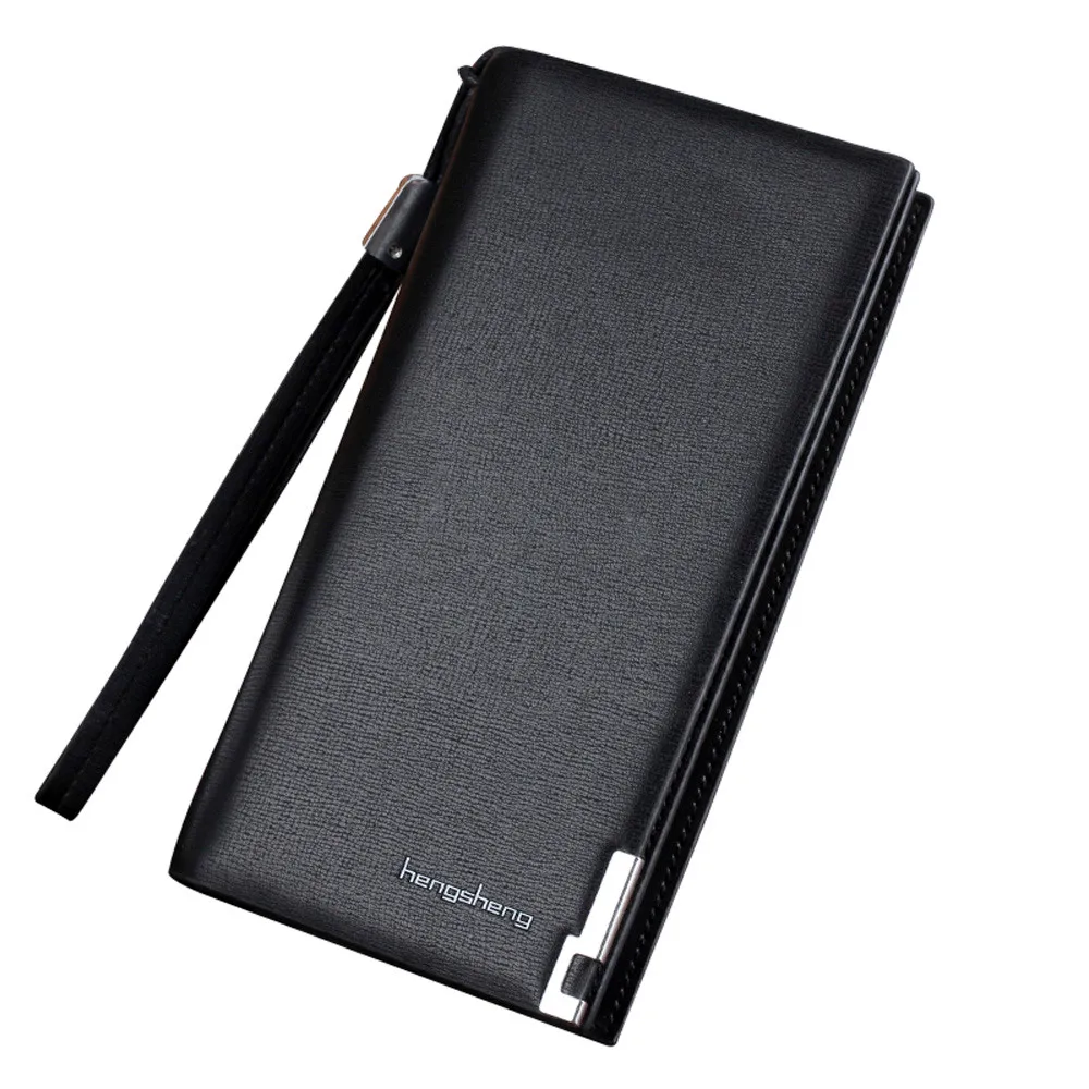 

Men Fashion Solid Color Open Multi Card Position Wallet Card Bag Cover Coin Purse Small Simple Style