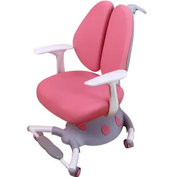 

Ajustable Height Posture Chairs for Kids with Wheels Footrest Breathable Surface Material Soft Padding & Special Lumbar Support
