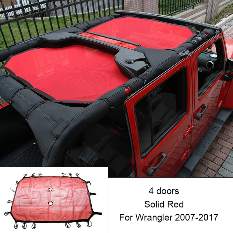 BAWA автомобильные чехлы для Jeep Wrangler 2007- JK солнцезащитный козырек на крыше сетка УФ-защита сетка для теплоизоляции автоматические автомобильные чехлы