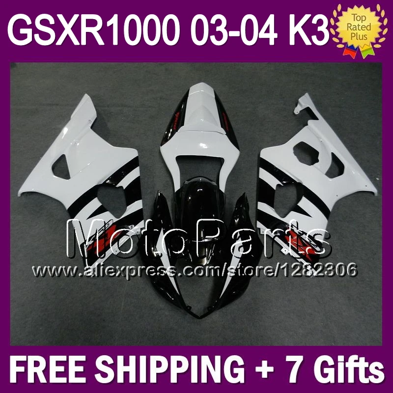 7 подарок Синий черный Для SUZUKI GSXR1000 2003 2004 GSX-R1000 K3 8 #723 GSX R1000 03-04 GSXR-1000 GSXR 1000 03 04