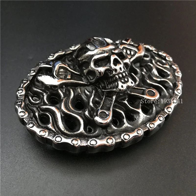 

Special Titanium Steel Belt Buckle Print Skull Hollow Buckles Fit 4cm Wide Belt Men,Women Jeans,Clothes accessories