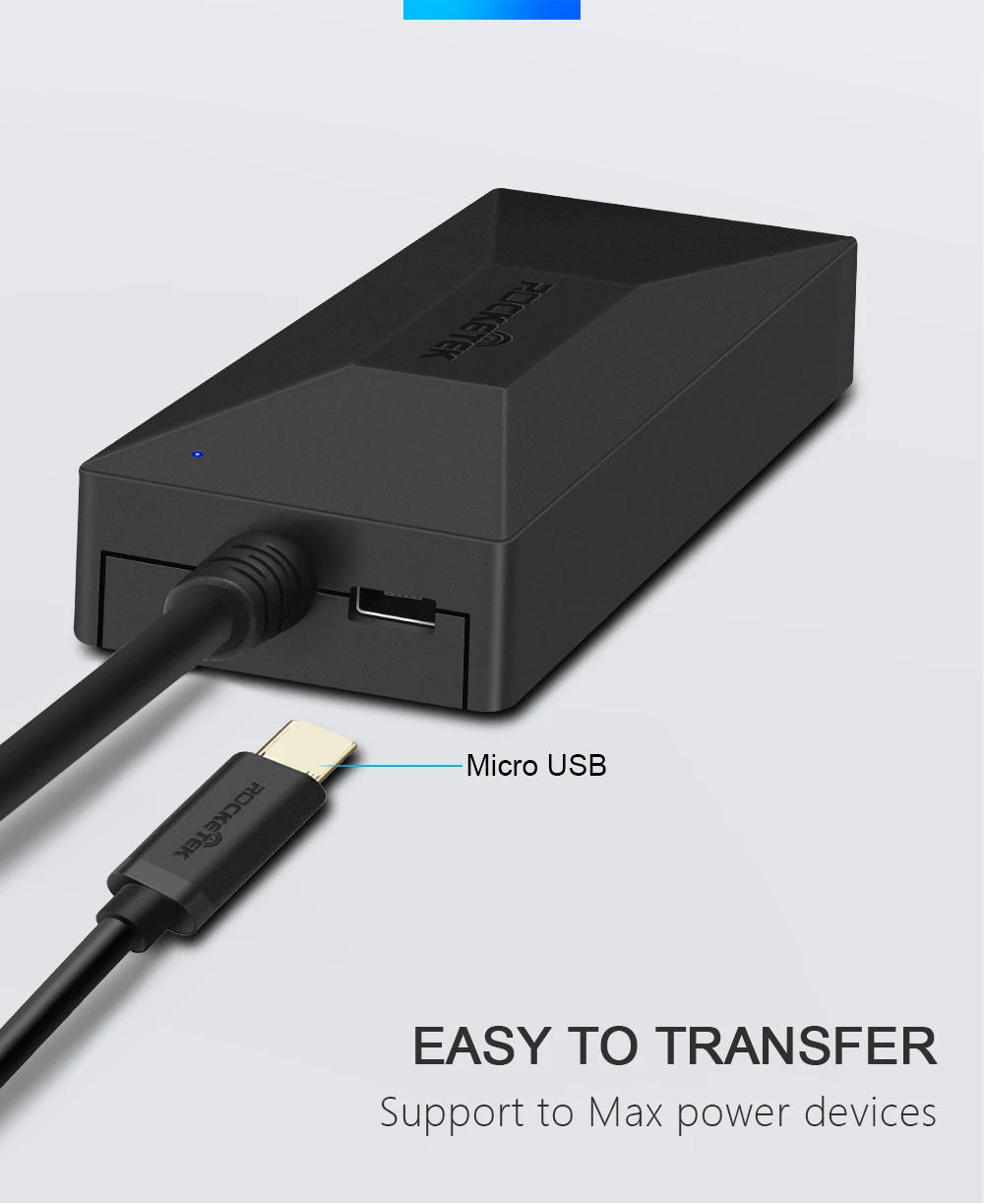 Rocketek мульти тип-c USB C 3,0 концентратор 3 порта OTG адаптер разветвитель SD/TF кард-ридер для MacBook Air компьютер ПК ноутбук аксессуары