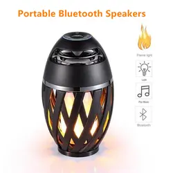 Bluetooth динамик USB светодио дный LED пламя огни Открытый Портативный светодио дный светодиодный пламя Атмосфера лампы стерео динамик открытый