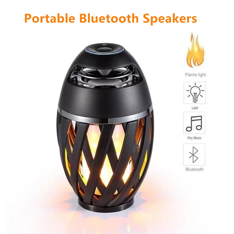 Bluetooth динамик USB светодиодные лампы пламени Открытый Портативный Led пламя