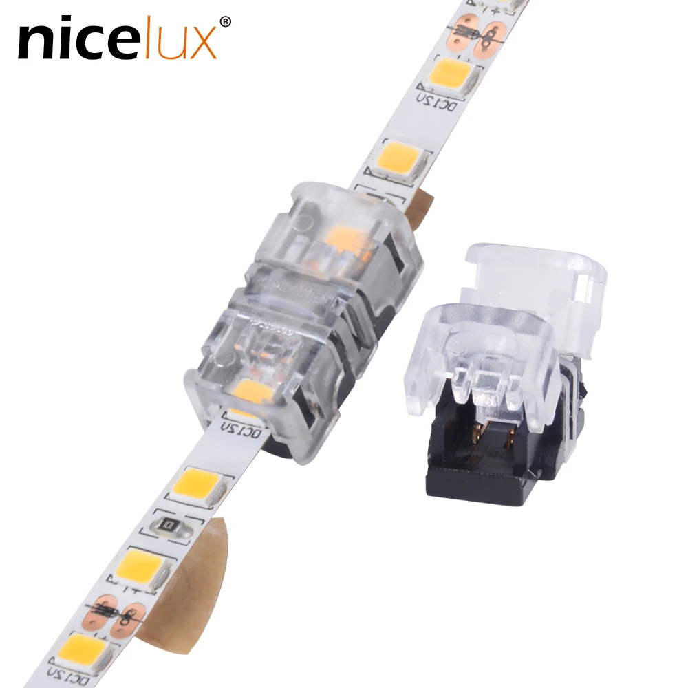 5pcs/lot Welding Free LED Strip Connector for 5mm 2pin IP20 LED Strip to  Strip Quick Connect LED Tape Light Extension Connectors|Connectors| -  AliExpress