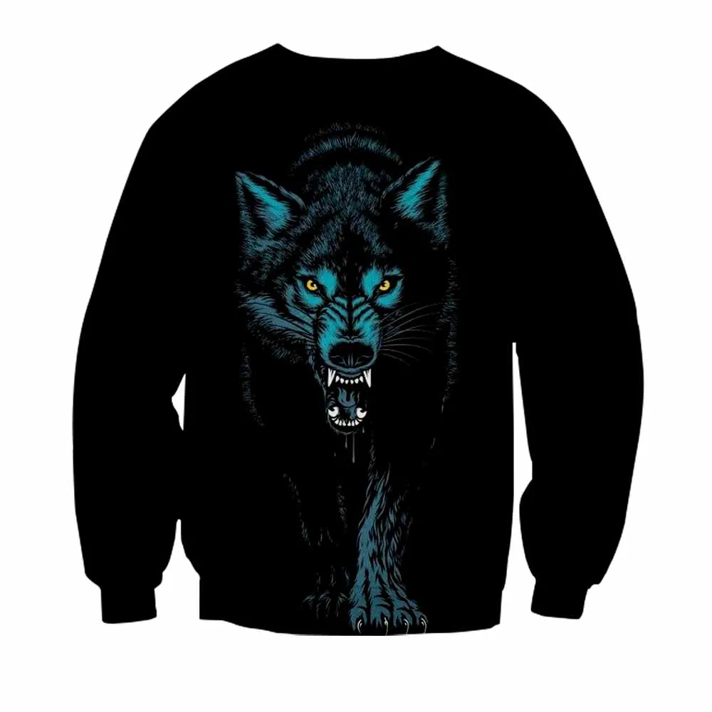 Wolf Tiger Wolf Speirit Mens Hoodie Sweatshirts Hip Hop streetwear personality oversized Tracksuits Spring men Kids Sweatshirt