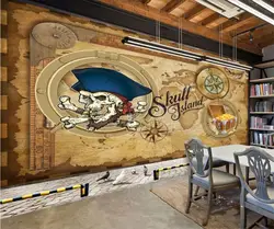 Beibehang заказ обои 3d фрески ретро ностальгические пиратский корабль парусный фон декоративная живопись papel де parede