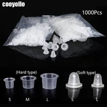 1000 шт одноразовые чернила для татуировки, чашки для макияжа, пигмент, контейнер, держатель крышки, пластиковые и силиконовые принадлежности для тату, 5 размеров