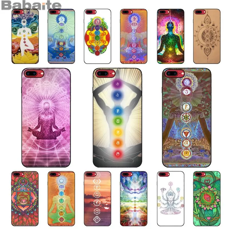 

Babaite The mandala chakra Insist yoga TPU Soft Silicone Phone Case Cover for Apple iPhone 8 7 6 6S Plus X XS MAX 5 5S SE XR