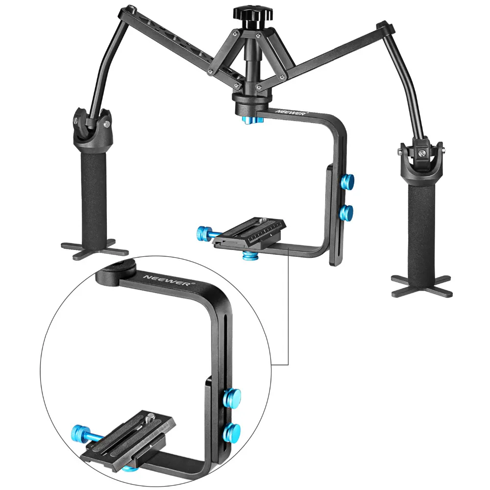 Neewer портативный ручной механический стабилизатор шарнирный Подшипник алюминиевый сплав конструкция для Canon Nikon sony DSLR видеокамеры