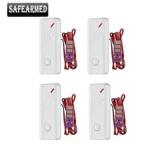 4 шт. новейший детектор утечки воды беспроводной датчик утечки воды детектор работает с нашей GSM PSTN домашней сигнализации