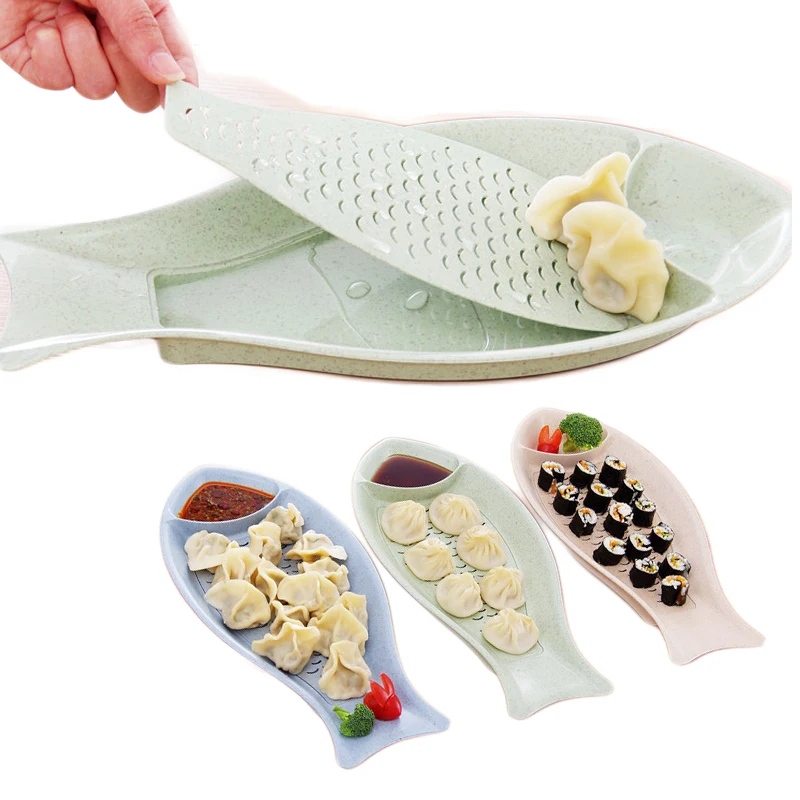 Buy Plastic Ocean Style Creative fish shaped plate 1