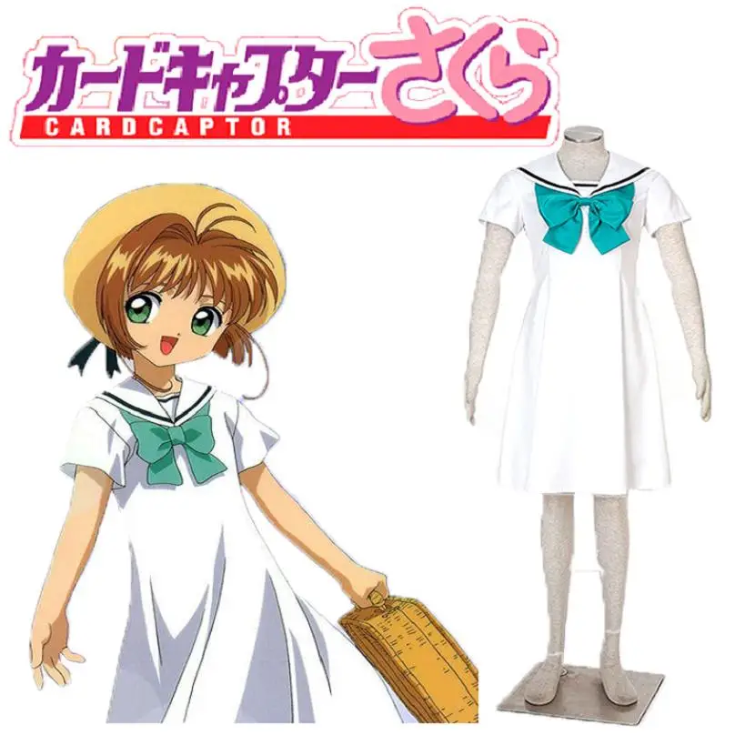 

Унисекс аниме карточка Captor Sakura KINOMOTO костюм моряка для маскарада костюмы Индивидуальный размер