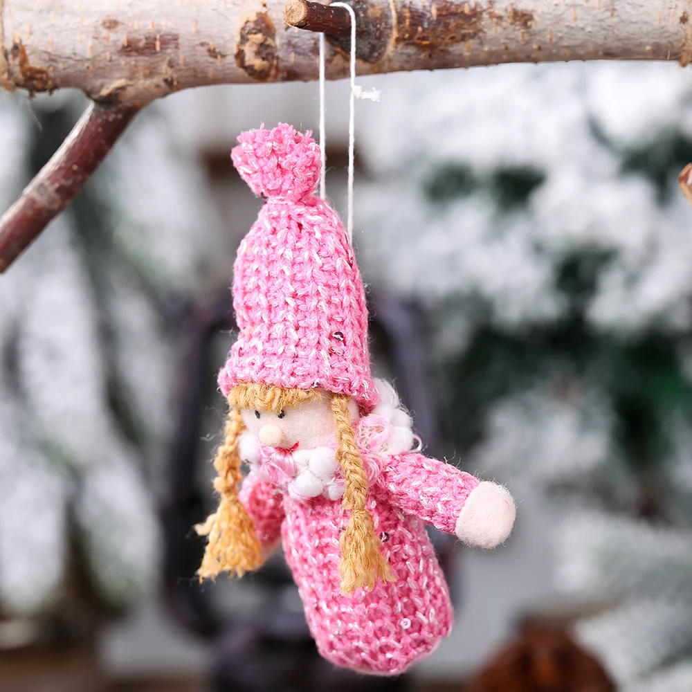 Angel Boy Girl Elf Santa Clause Plush Doll Christmas Tree Decor Hanging Pendant Ornament Christmas Decoration for Home Xmas - Цвет: 5