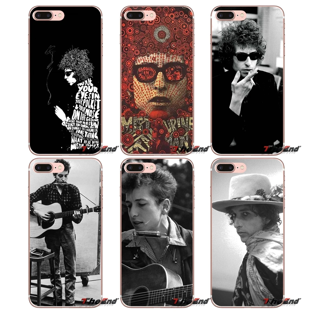 

For iPhone X 4 4S 5 5S 5C SE 6 6S 7 8 Plus Samsung Galaxy J1 J3 J5 J7 A3 A5 2016 2017 American Rock Bob Dylan Smoking Soft Case