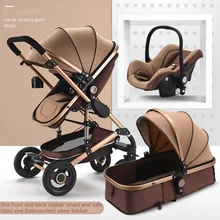 Carrinho de bebê 3 em 1 cadeirinha infantil cesta assento de carro carrinho de criança dobrável de Viagem Portátil transporte Neonatal Bebê vagão