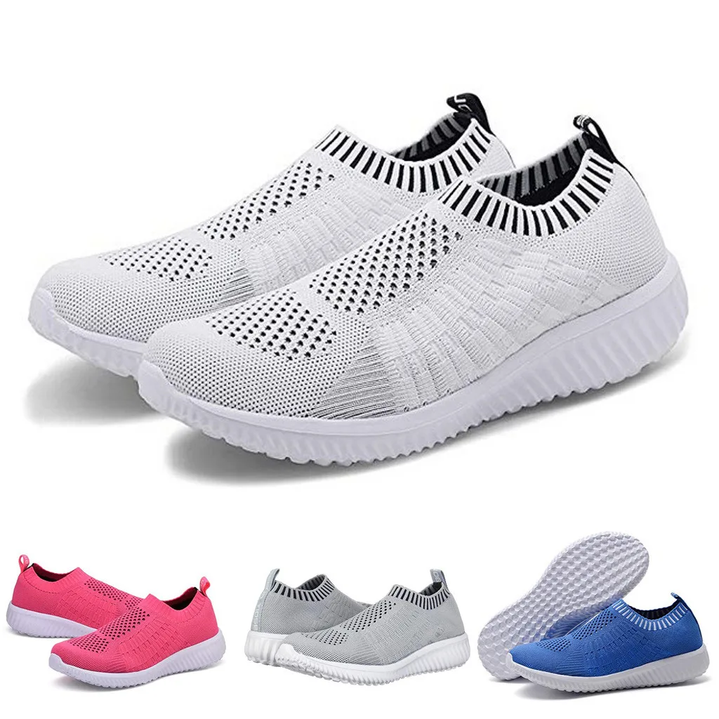 

SAGACE Women's Mesh shoes comfortable slip-on Cotton Casual shoes for woman Walking Solid color Sneakers Loafers Soft Shoes