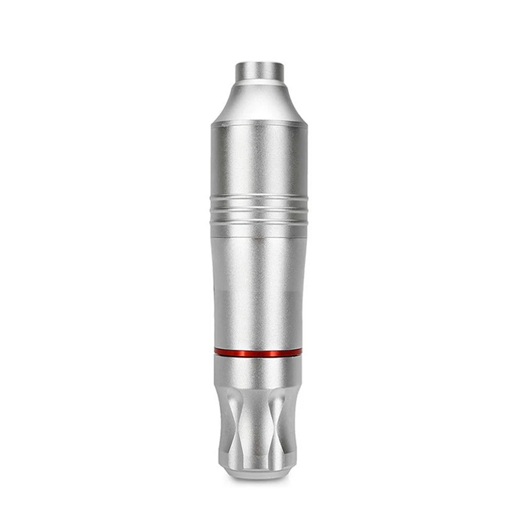 Silver Профессиональные татуировки Пистолеты машинка для татуировки мотор поворотный татуировка перо пространство Алюминий для бровей картридж Ручка составляют комплект - Цвет: Silver